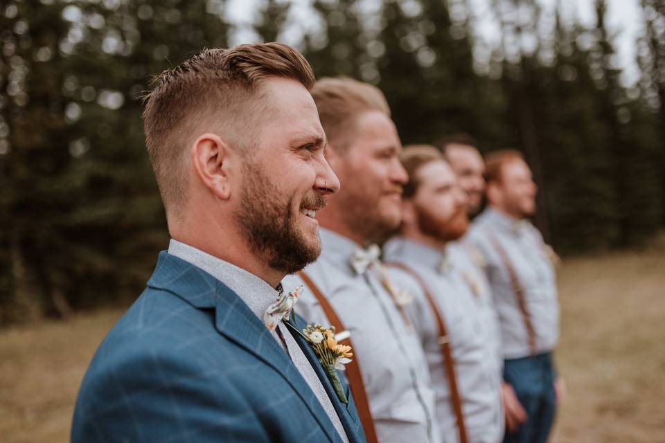 Groom with his groomsmen