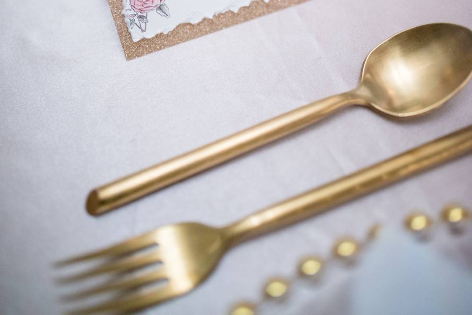 Glitter Rose Gold Placecard