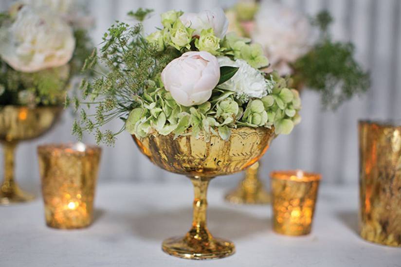 Gold glam glassware