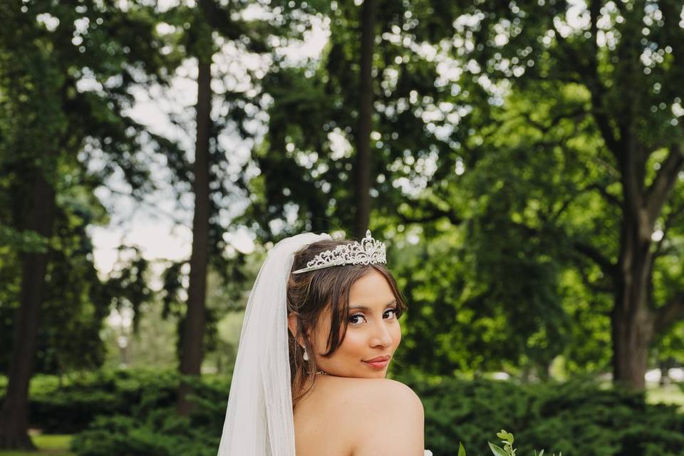 Beautiful bride on wedding day