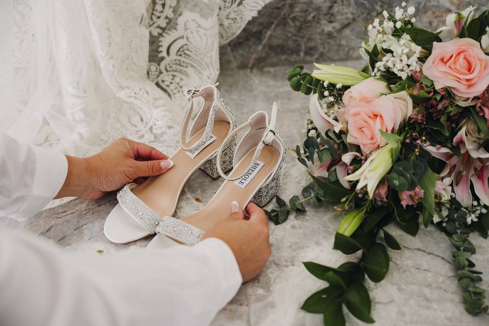 Bride getting ready.