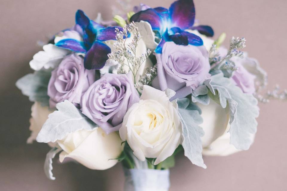 Lavender orchid bridal bouquet