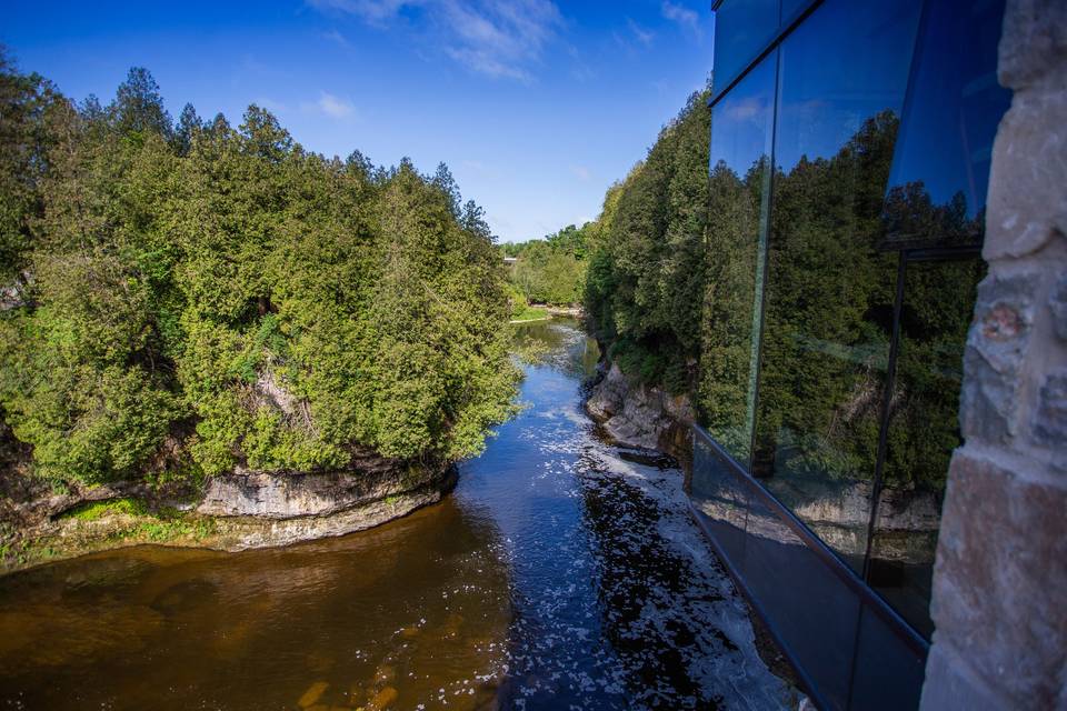 View from Elora Mill's Spa