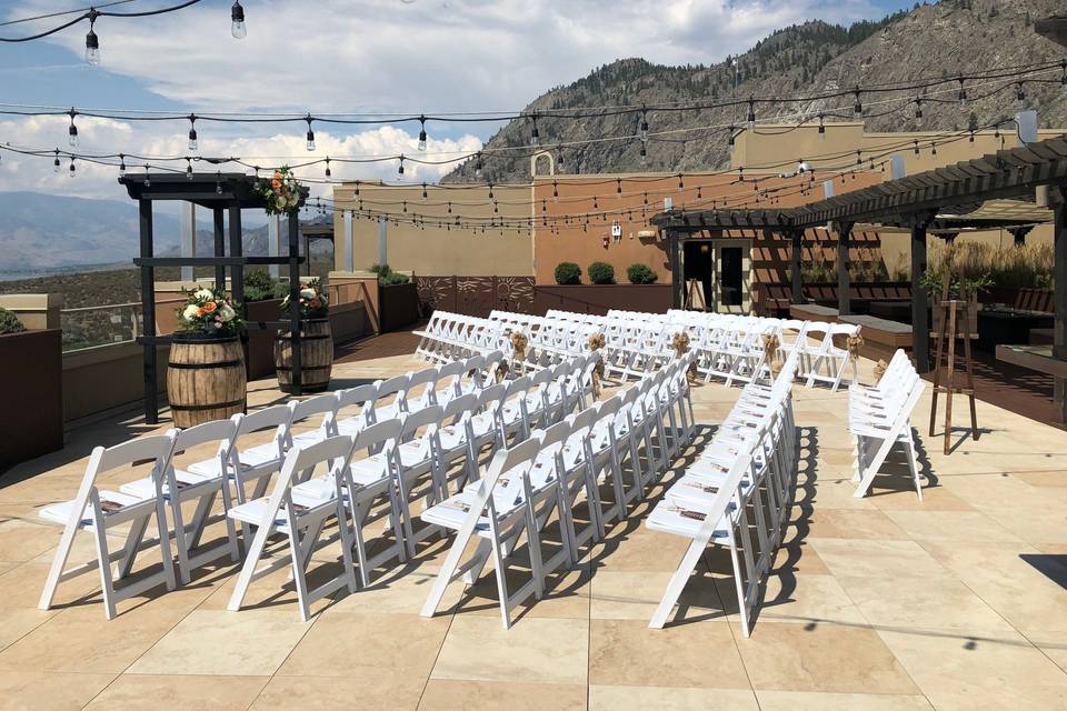 Wedding ceremony setup