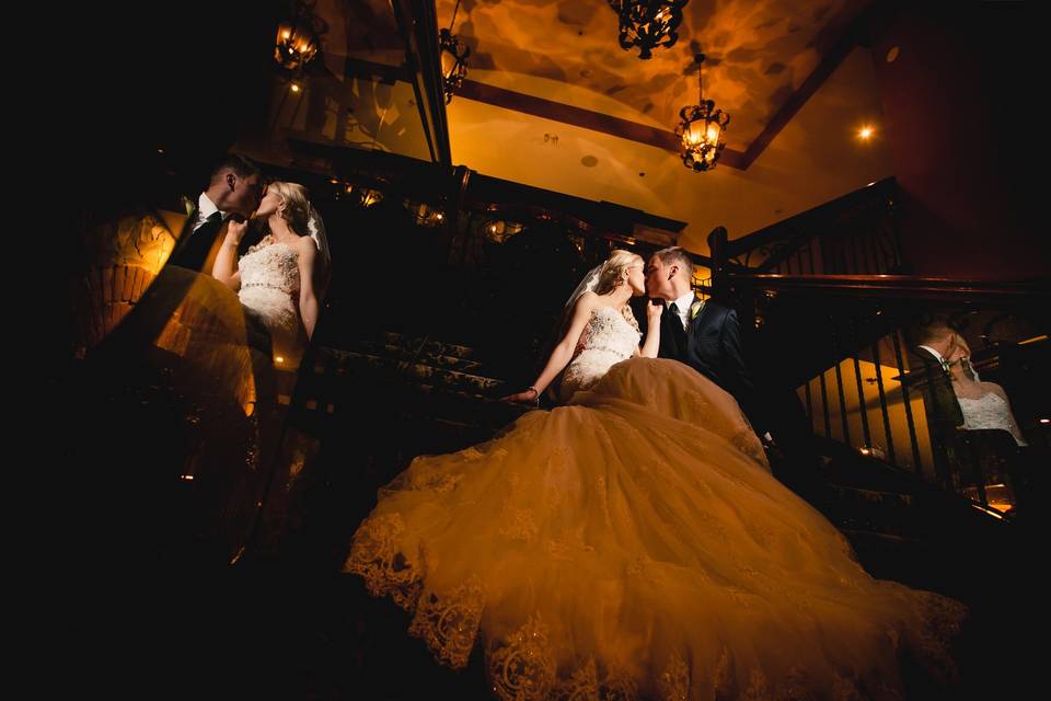 Dramatic wedding photography