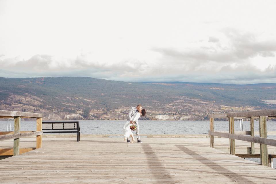 Rotary pier beach wedding
