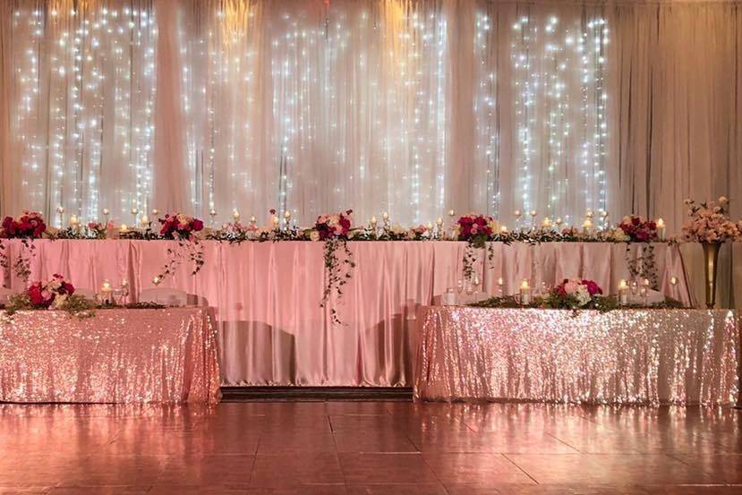 Beautiful custom head table