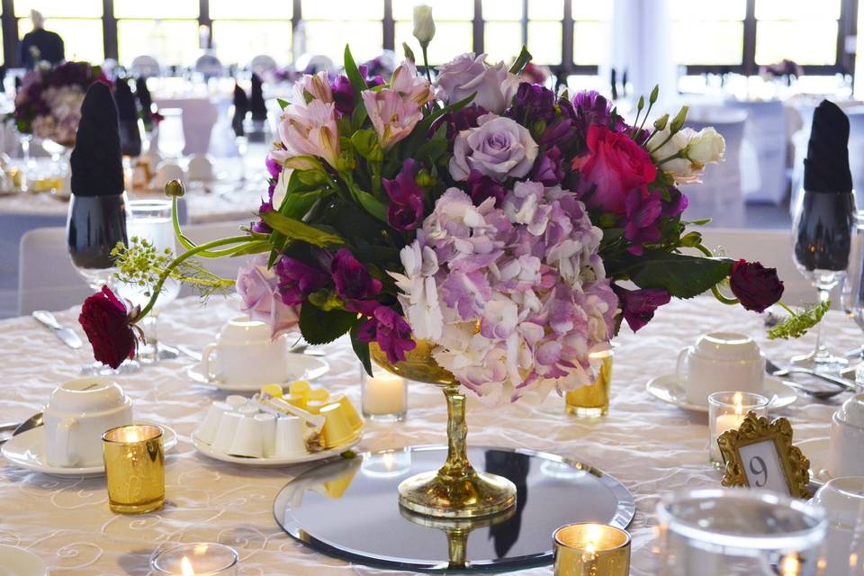 Ceiling drape & tulip elegance