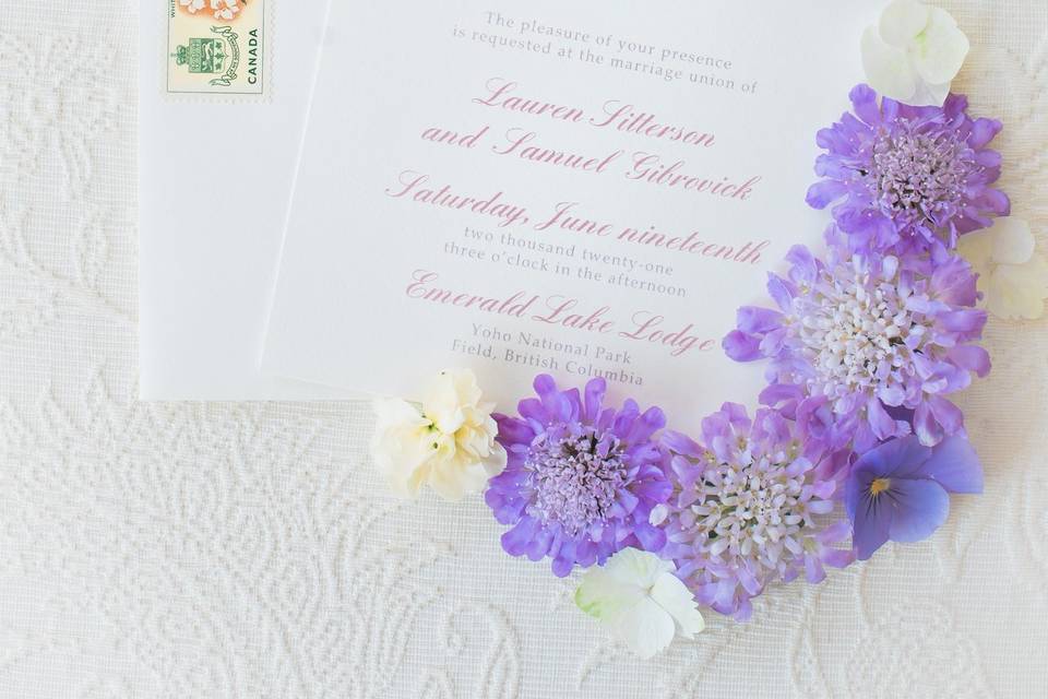 Romance wedding invite