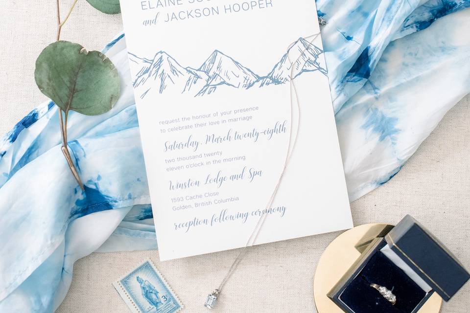 Mountains invitation card