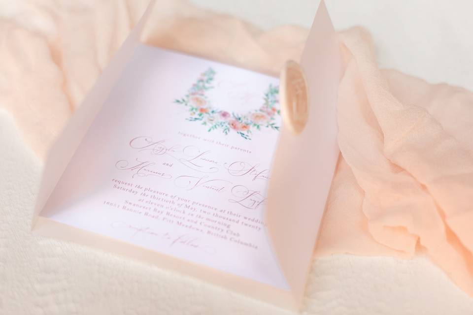 Custom square invitation