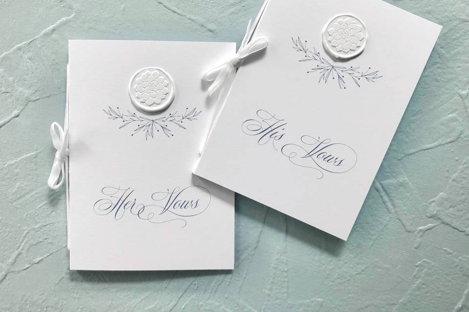 Customized vow booklets