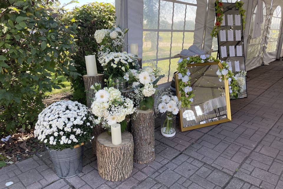 Wedding tent entryway