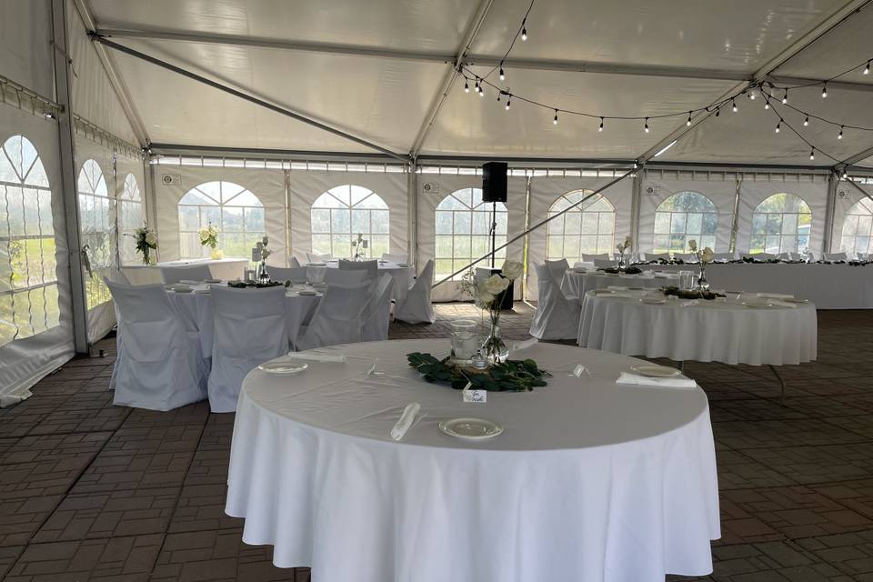 Wedding tent table layout