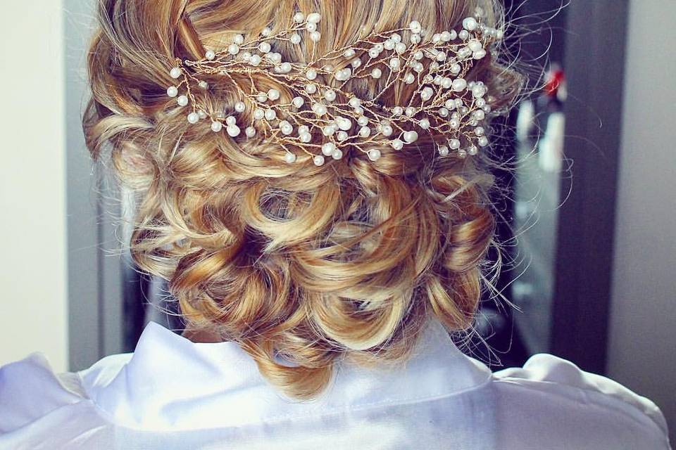 Hair accessory in updo