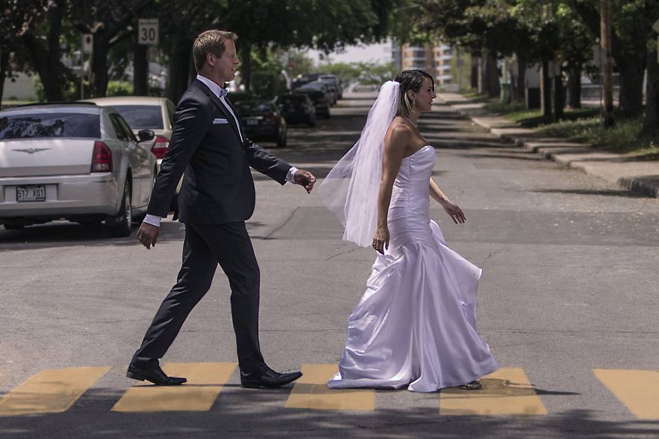 Abbey Road style wedding