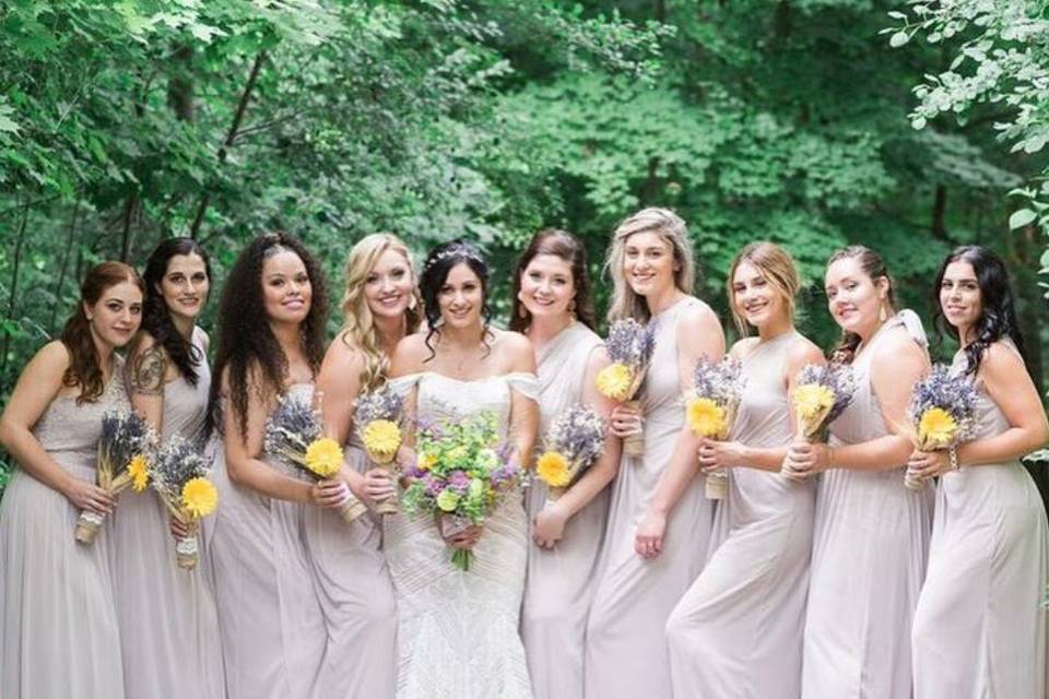 Lovely bridal party