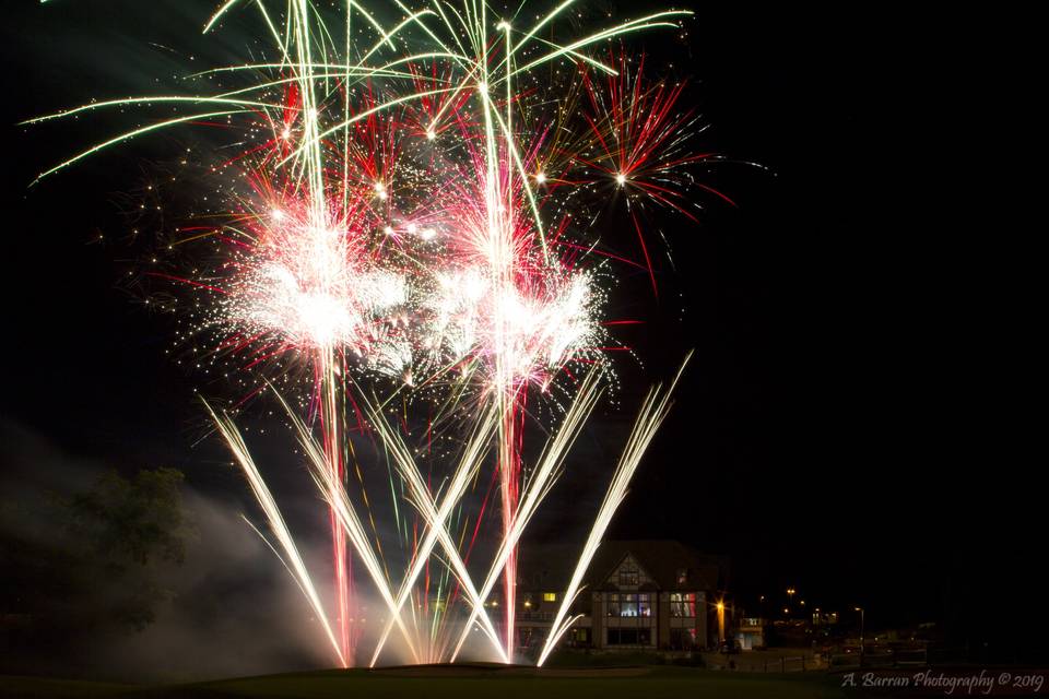 Layered firework display