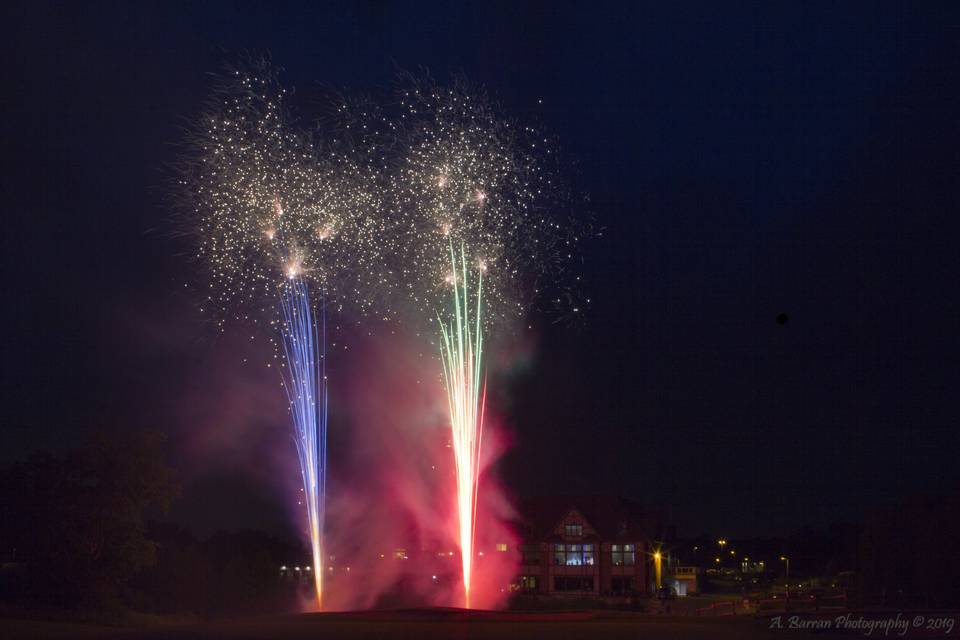 Layered firework display