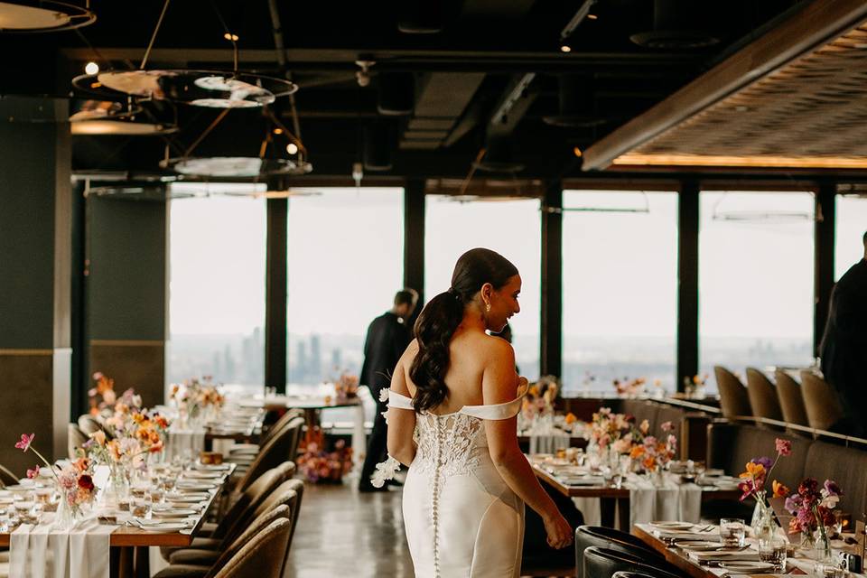 A stunned bride