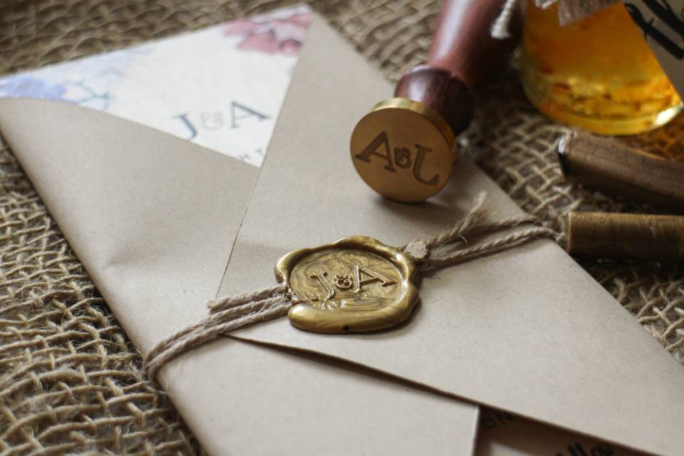 Custom wax seal monogram