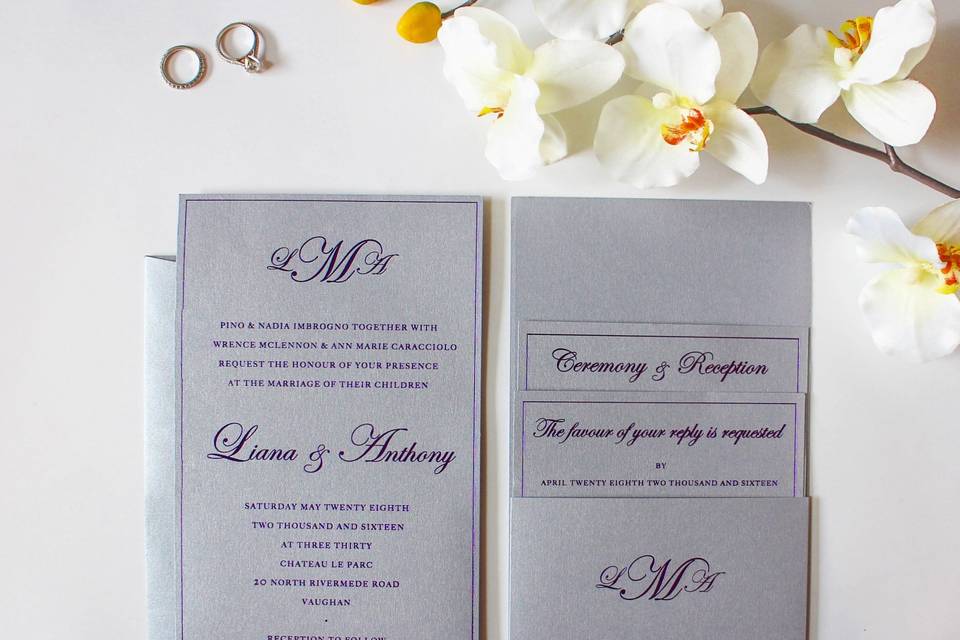 Classic wedding invitation