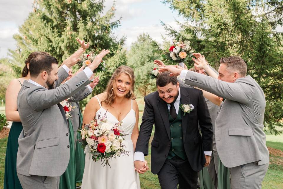 Fresh bridal bouquet