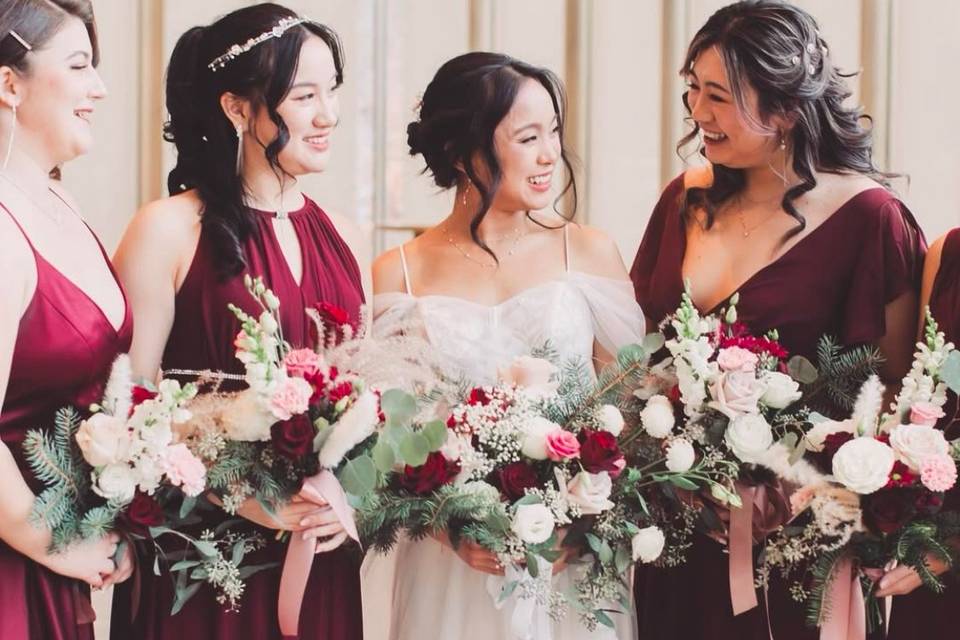 Bridal party bouquets