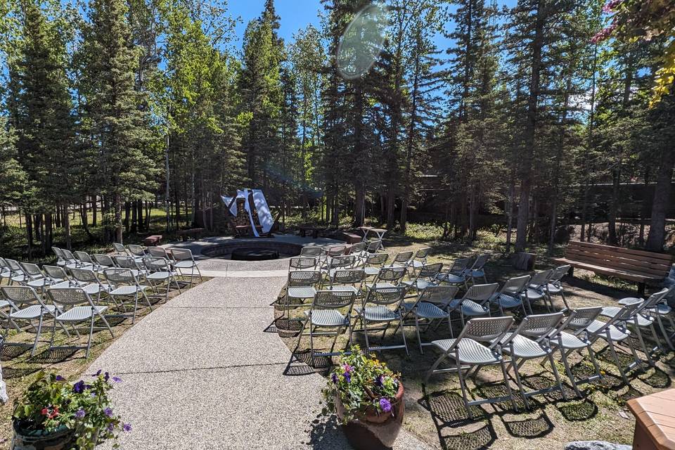 Ceremony by the firepit