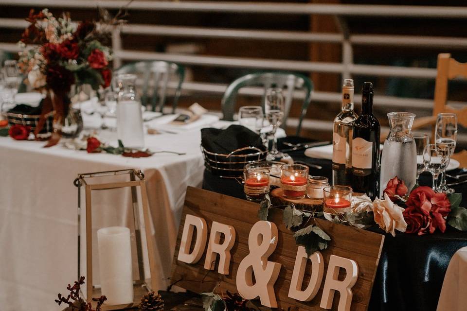 Fall Theme Head Table Decor