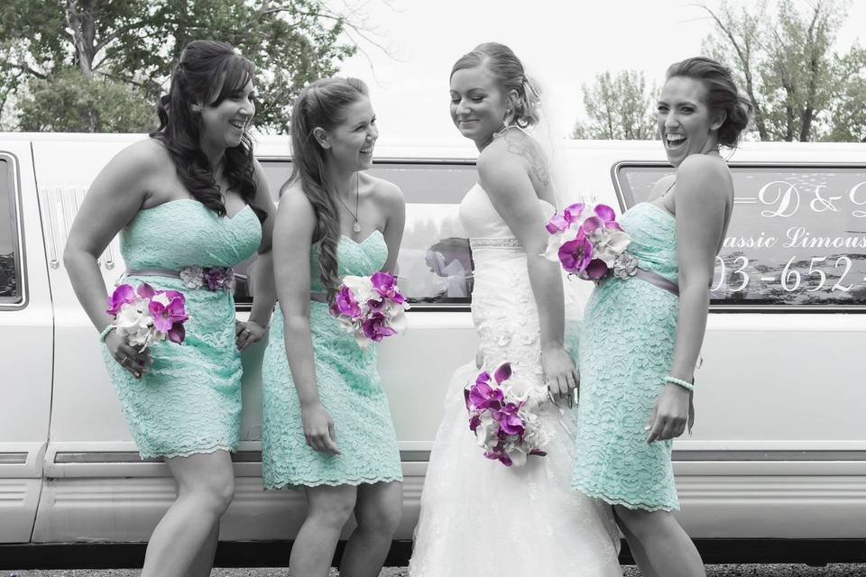 Lavender wedding bouquet set