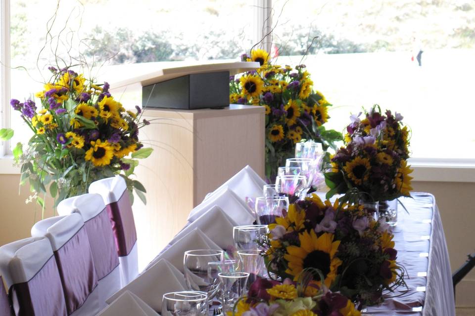 Sunflower wedding bouquets