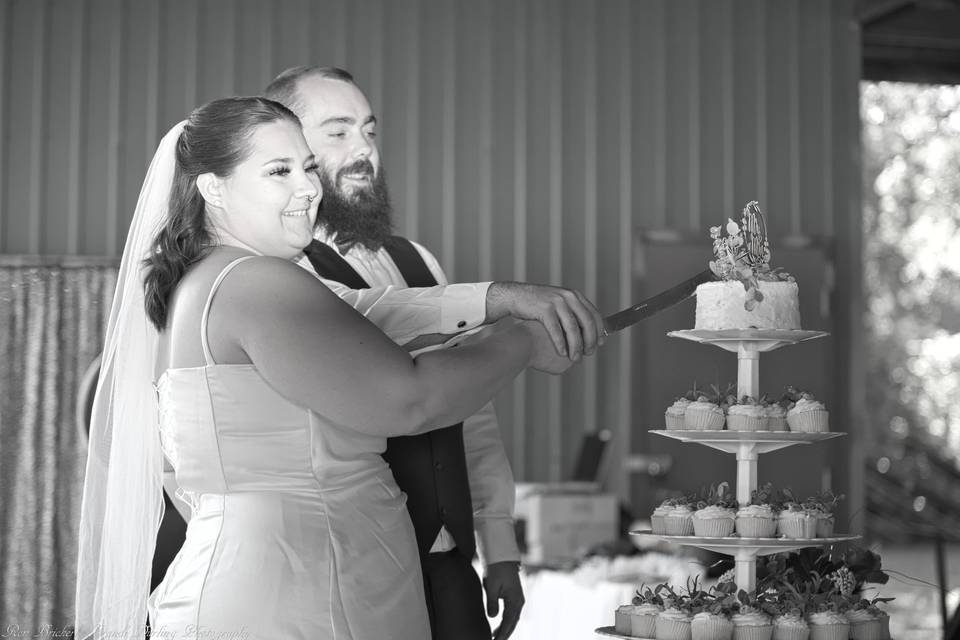 Cutting the cake