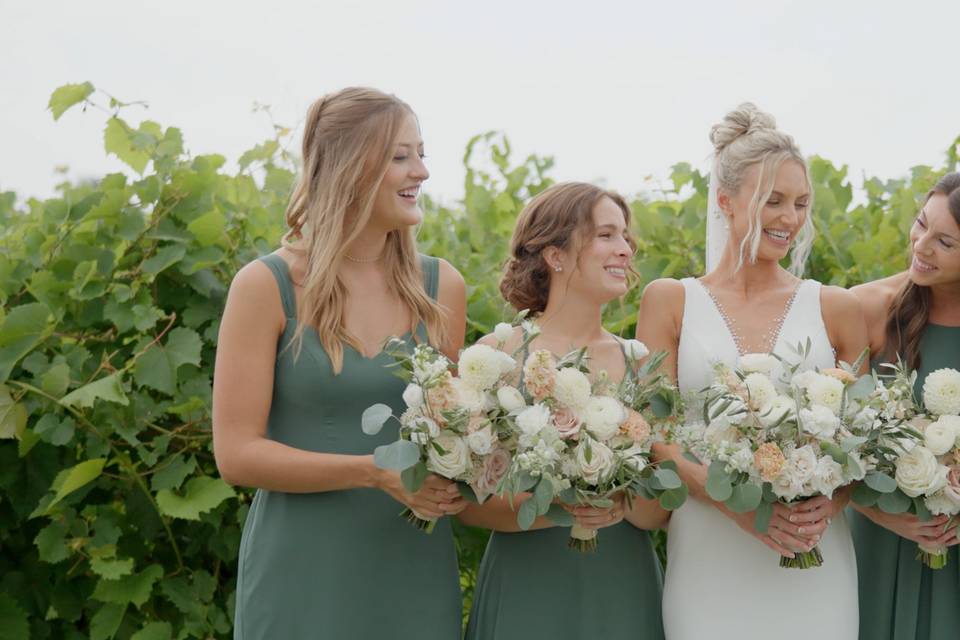 Bridesmaids flowers