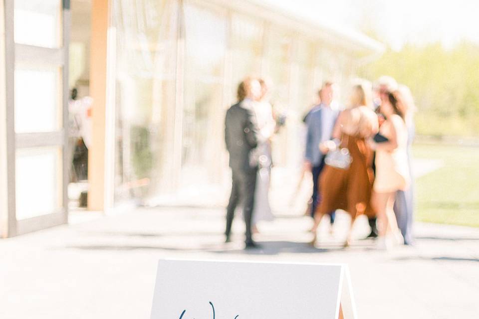 Summer Wedding Welcome Sign