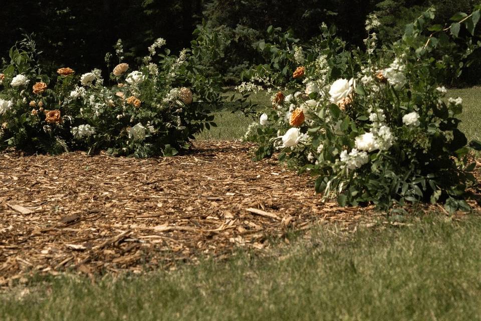 Neutral Backyard Wedding