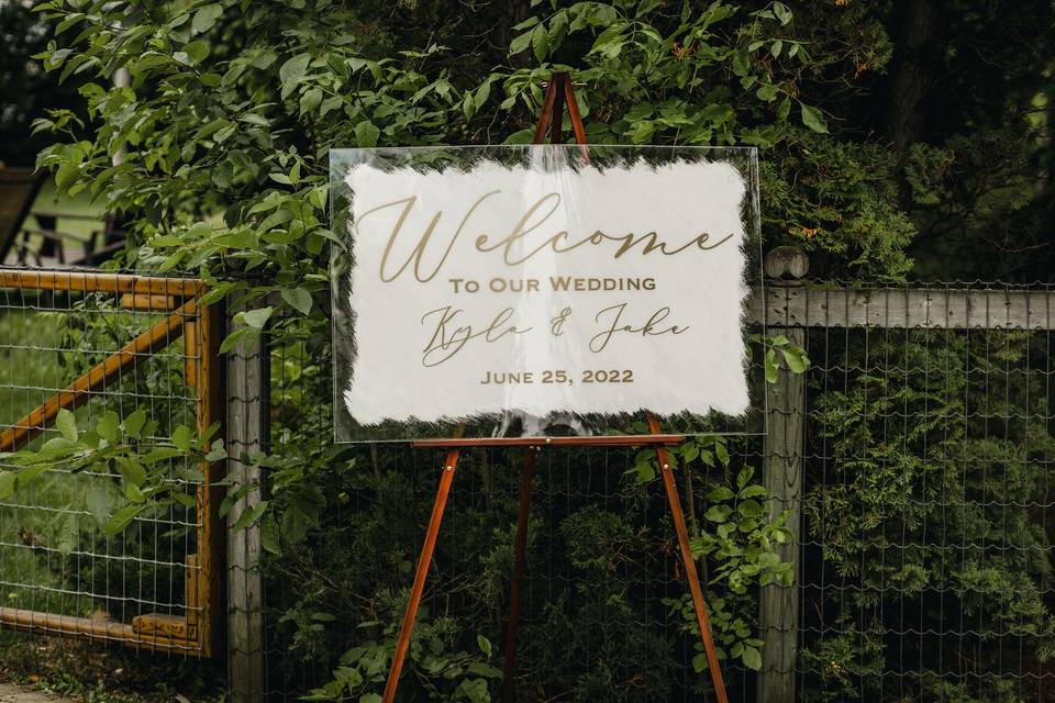 Wedding Welcome Sign