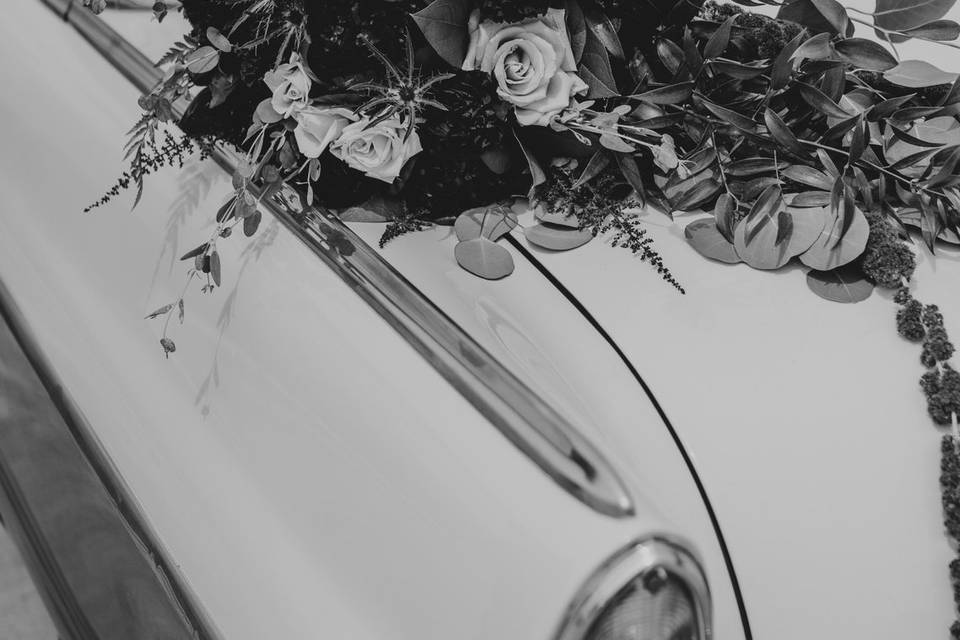 Vintage Car & Flowers