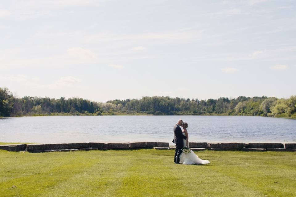 Lakefront wedding