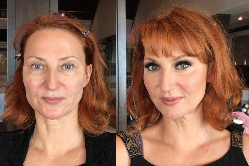 Mother of bride before & after