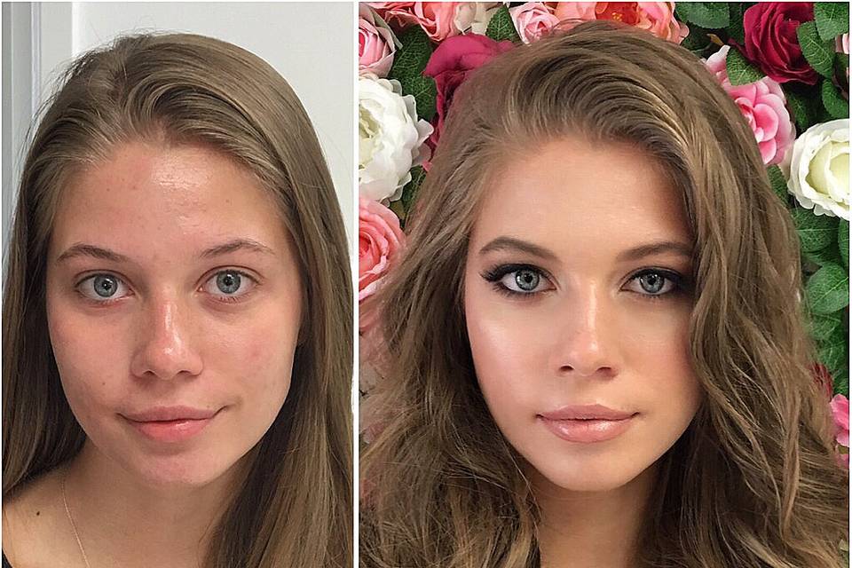 Before and after bride
