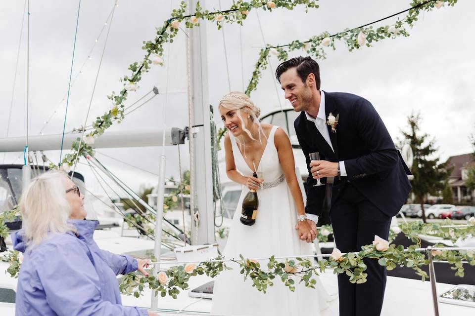 A Georgian Bay boat wedding