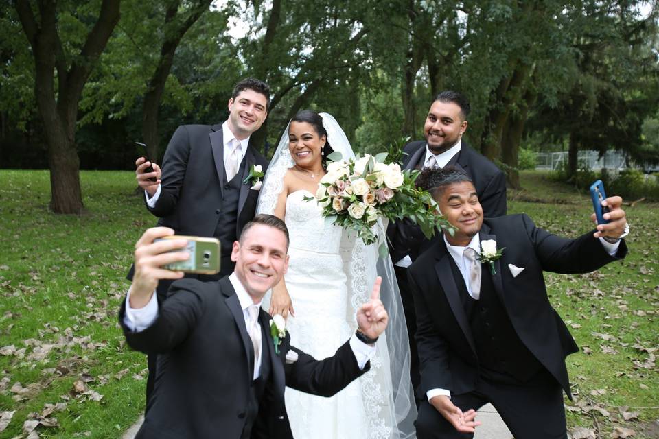 Wedding party portrait