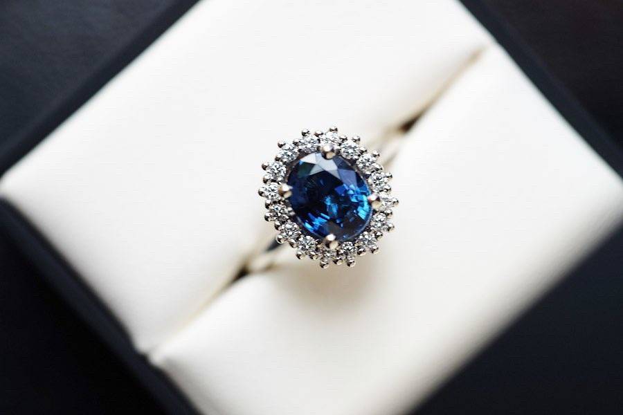 Blue Sapphire Engagement Ring