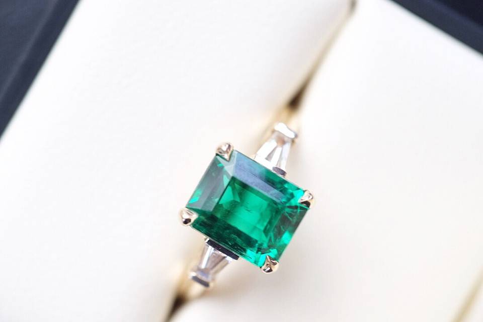 Emerald Engagement Ring