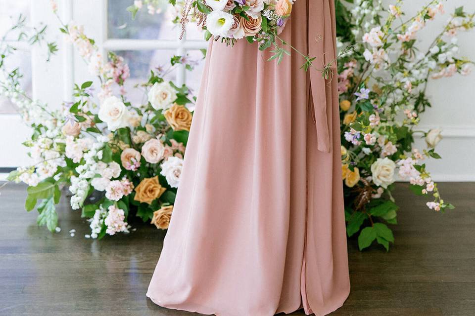 Chiffon bridesmaid dress