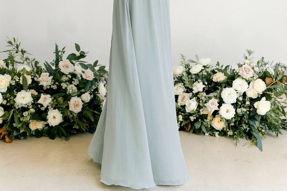 Chiffon bridesmaid dress