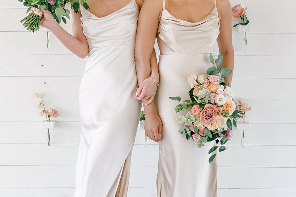 Satin bridesmaid dress