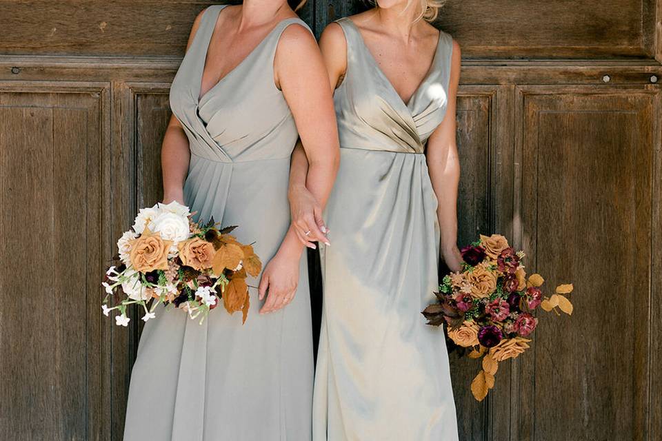 Satin bridesmaid dress