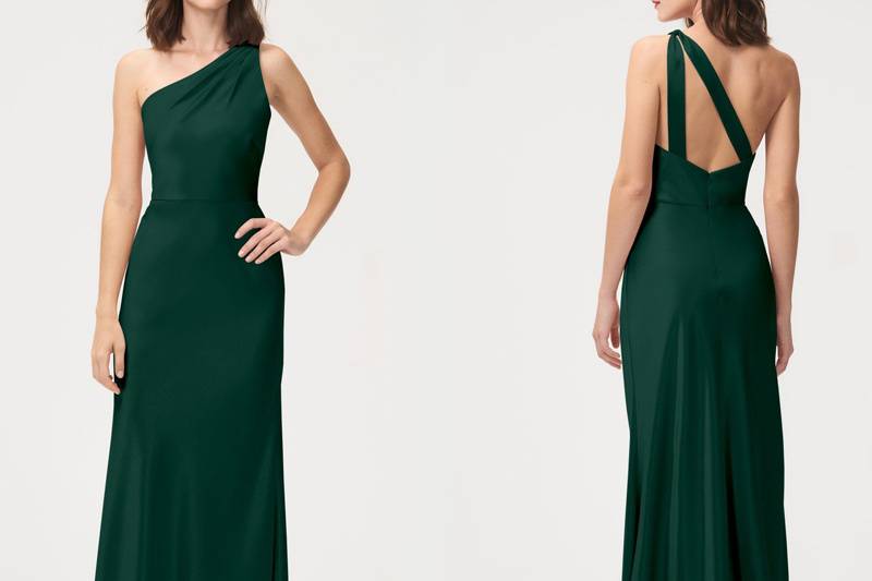 Satin bridesmaid dress